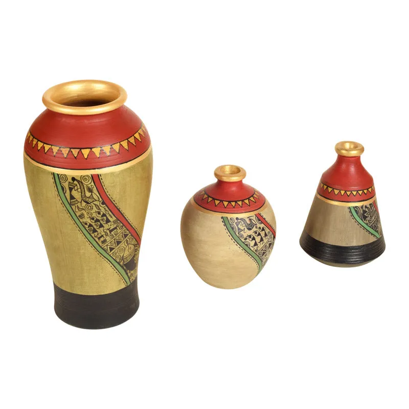Rade Terracotta Vase - Three Piece Set