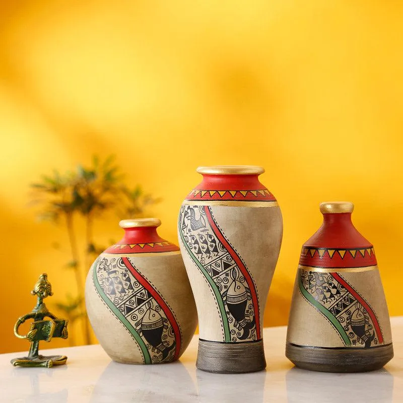 Rade Terracotta Vase - Three Piece Set