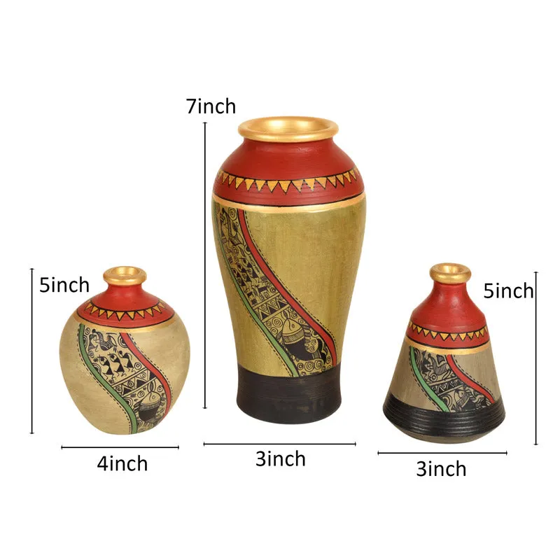 Rade Terracotta Vase - Three Piece Set
