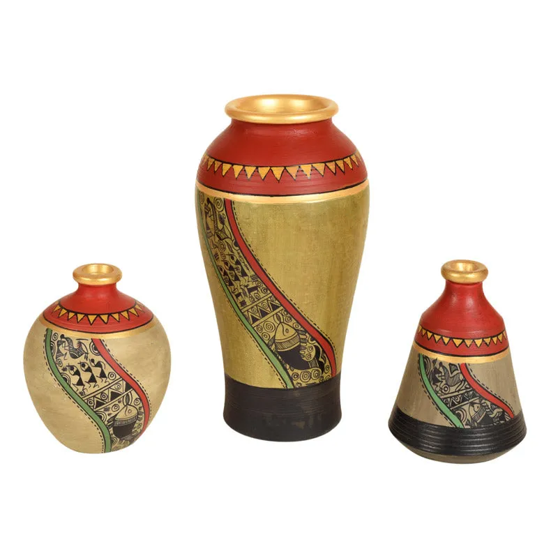 Rade Terracotta Vase - Three Piece Set