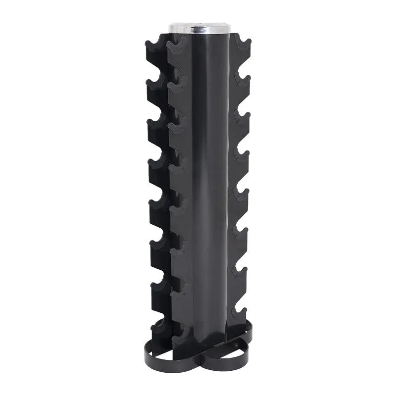 Rubber Dumbbell and 8-Tier Vertical Storage Rack Package