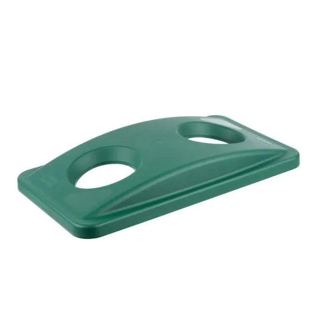 RUBBERMAID RECTANGULAR TRASH CAN LID - GREEN
