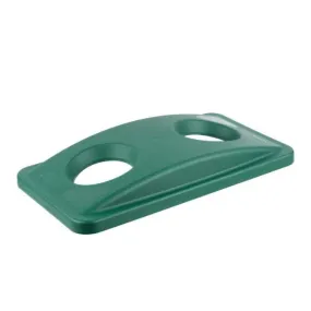 RUBBERMAID RECTANGULAR TRASH CAN LID - GREEN