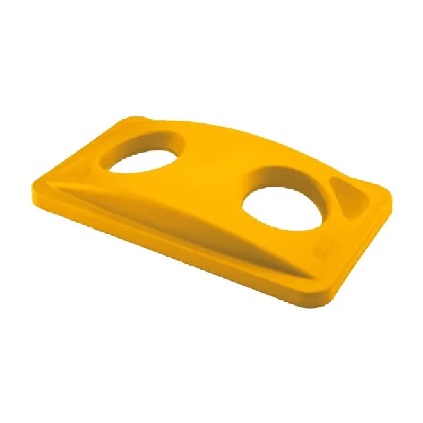 Rubbermaid Slim Jim Cans/Bottles Recycling Lid Yellow - HY033