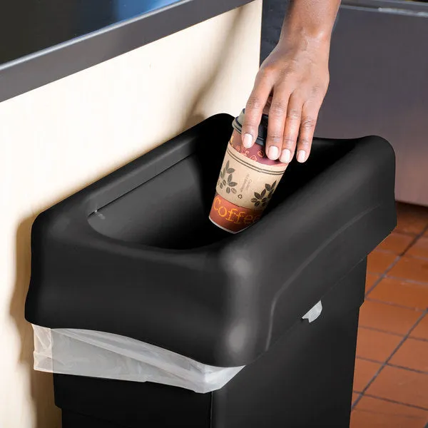 RUBBERMAID SLIM JIM DROP SHOT RECTANGULAR TRASH CAN LID - BLACK