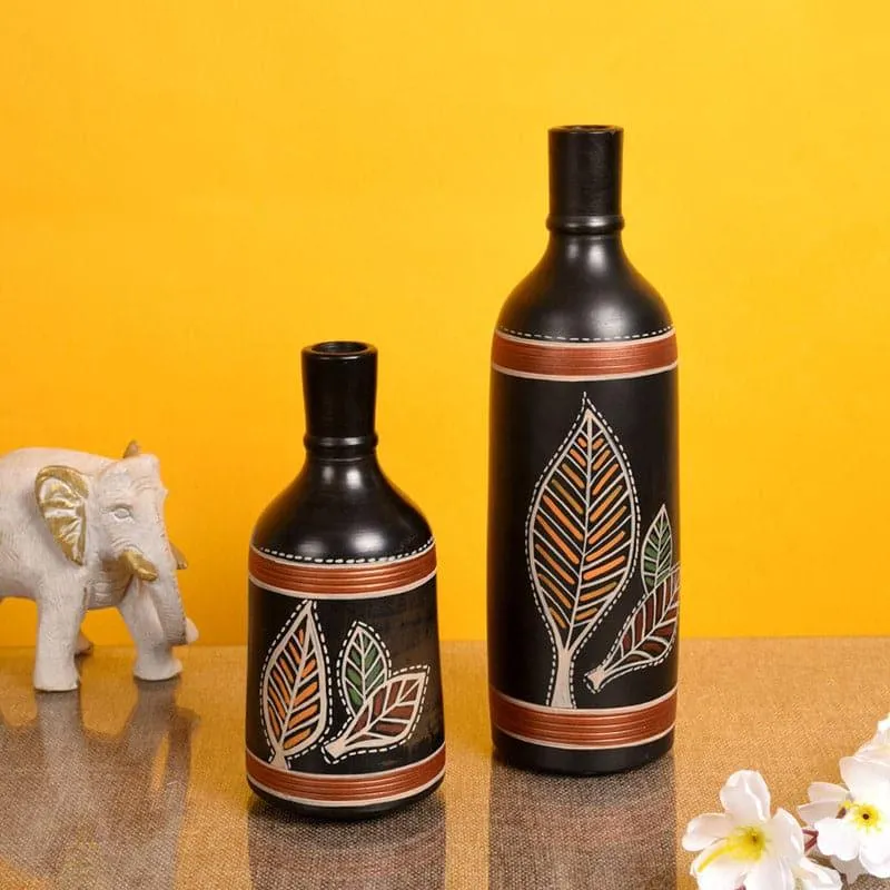 Rufaro Tribal Terracotta Vase - Set Of Two