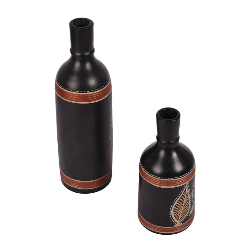 Rufaro Tribal Terracotta Vase - Set Of Two
