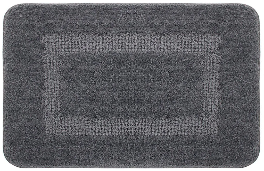 Saral Home Soft Microfiber Bathmat, 45x70cm (Grey) - Set of 2