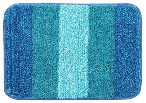 Saral Home Turquoise Soft Microfiber Anti-Skid Bath Mat (Pack of 2, 35x50 cm)