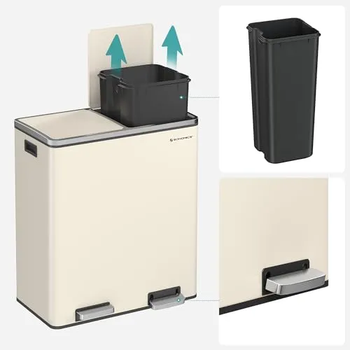 SONGMICS Dual Rubbish Bin Recycling Bin (New)