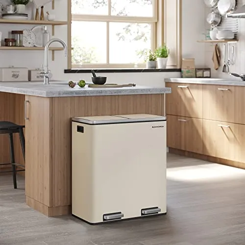 SONGMICS Dual Rubbish Bin Recycling Bin (New)
