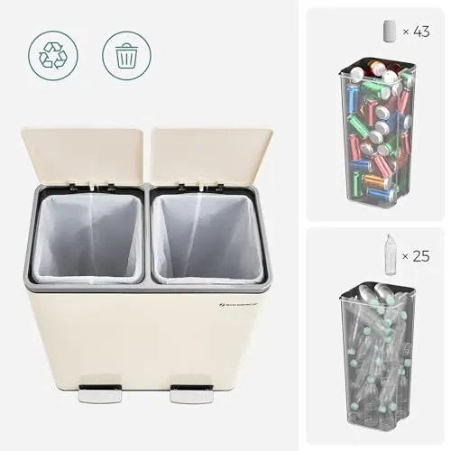 SONGMICS Dual Rubbish Bin Recycling Bin (New)