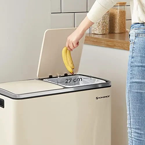 SONGMICS Dual Rubbish Bin Recycling Bin (New)