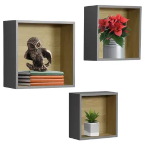 Sorbus Floating Shelf Hexagon Set — Honeycomb Wall Mounted Shelves
