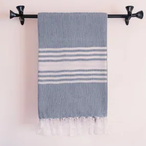Striped Bliss Bath Towel - Koi Blue