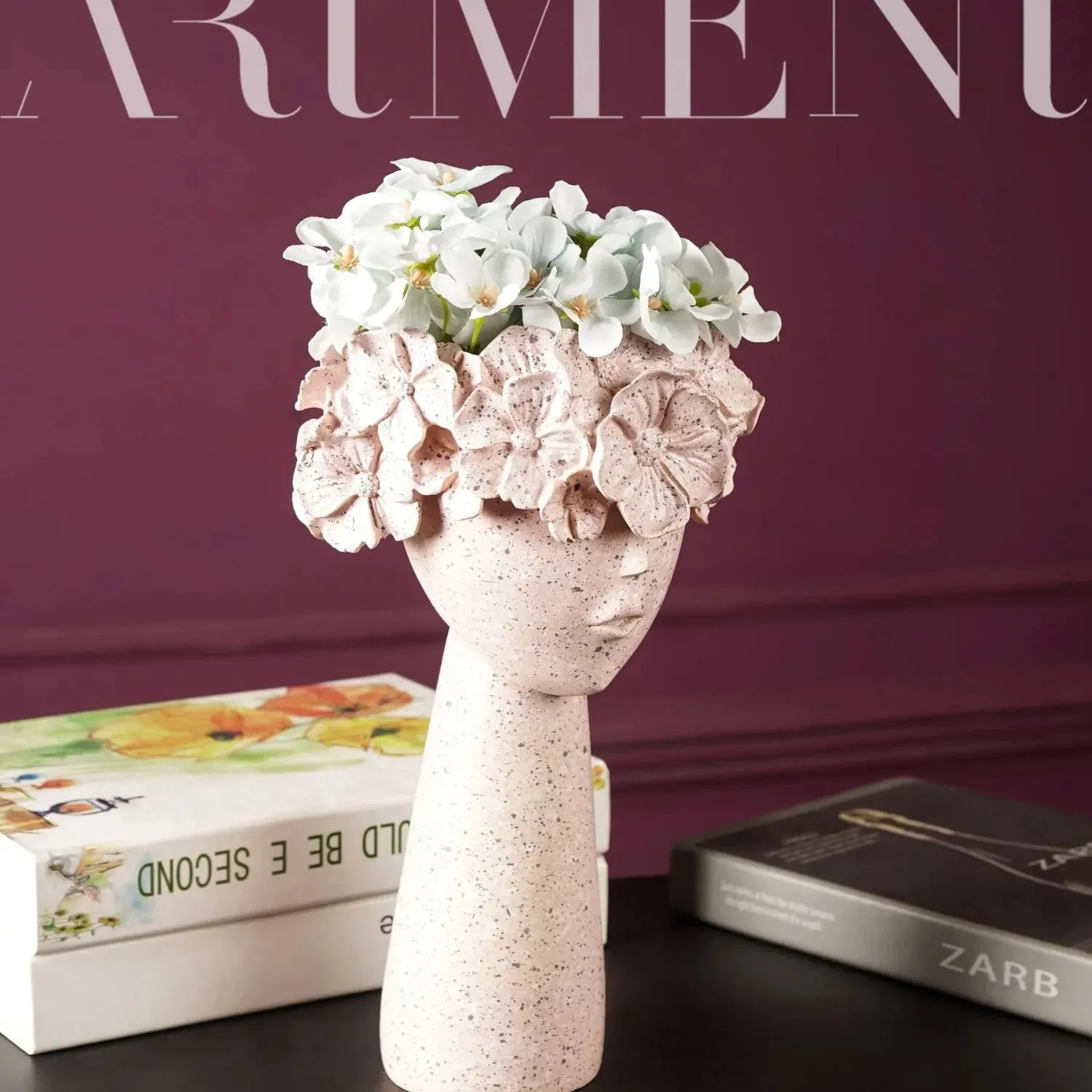 Surreal Faces Table Vase