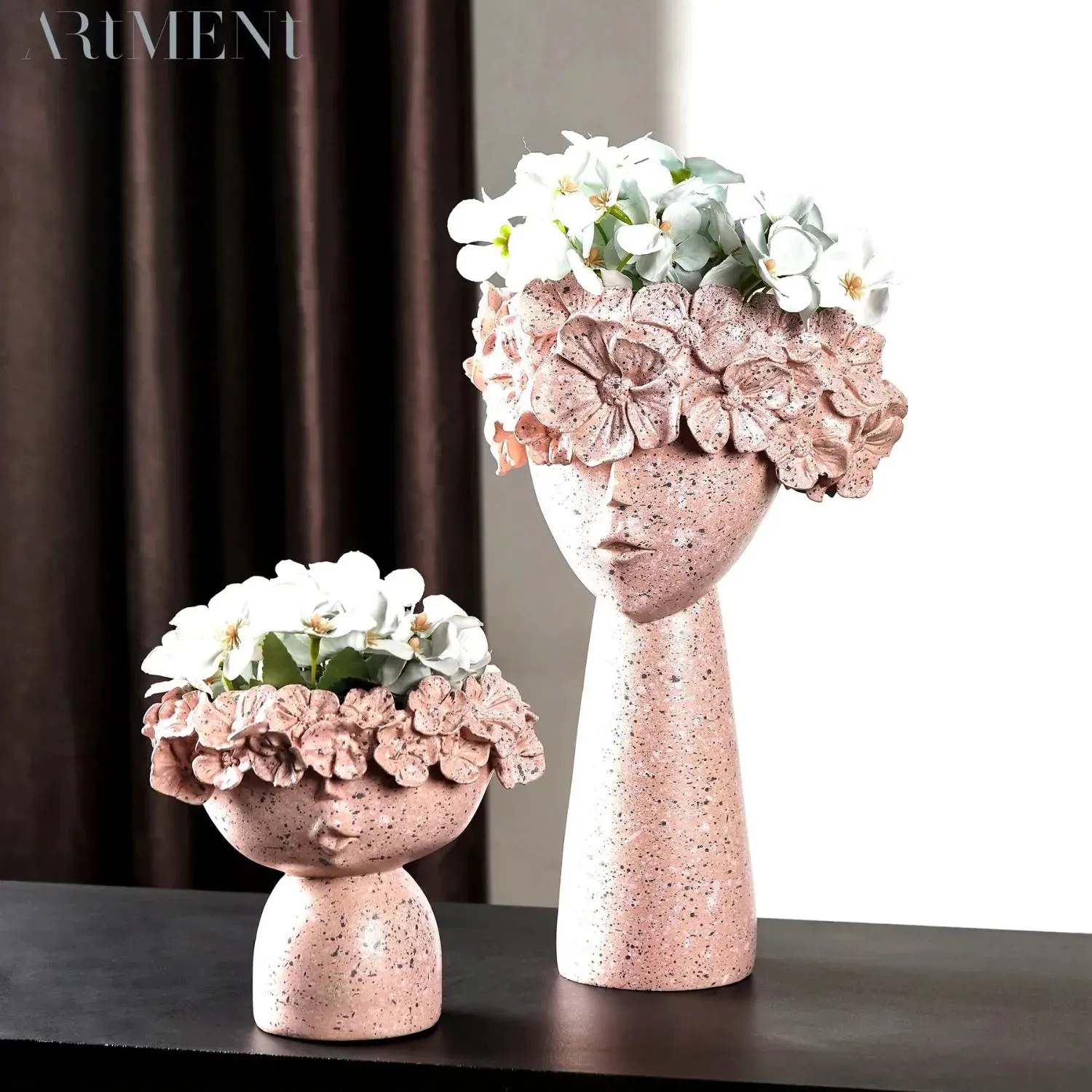 Surreal Faces Table Vase