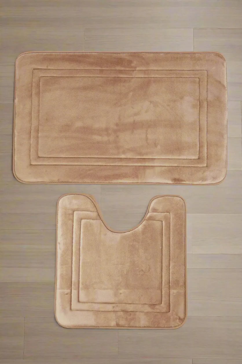 Taupe Bath Mat Set (2 Piece)