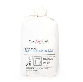 That Red House - 100% Pure Wool Dryer Balls (6 pack)