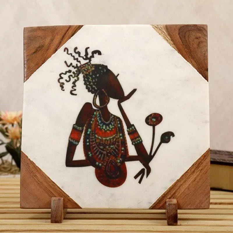 Tribal Muse Marble Showpiece