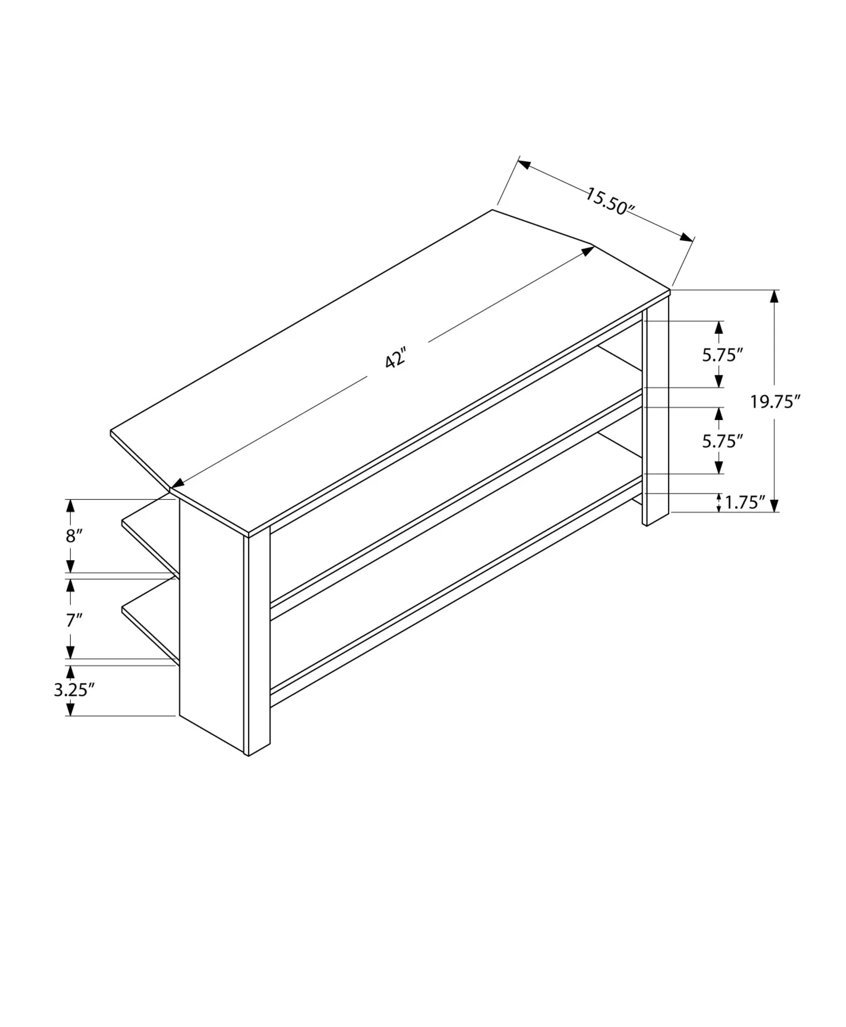 Tv Stand - 42"L / Cherry Corner