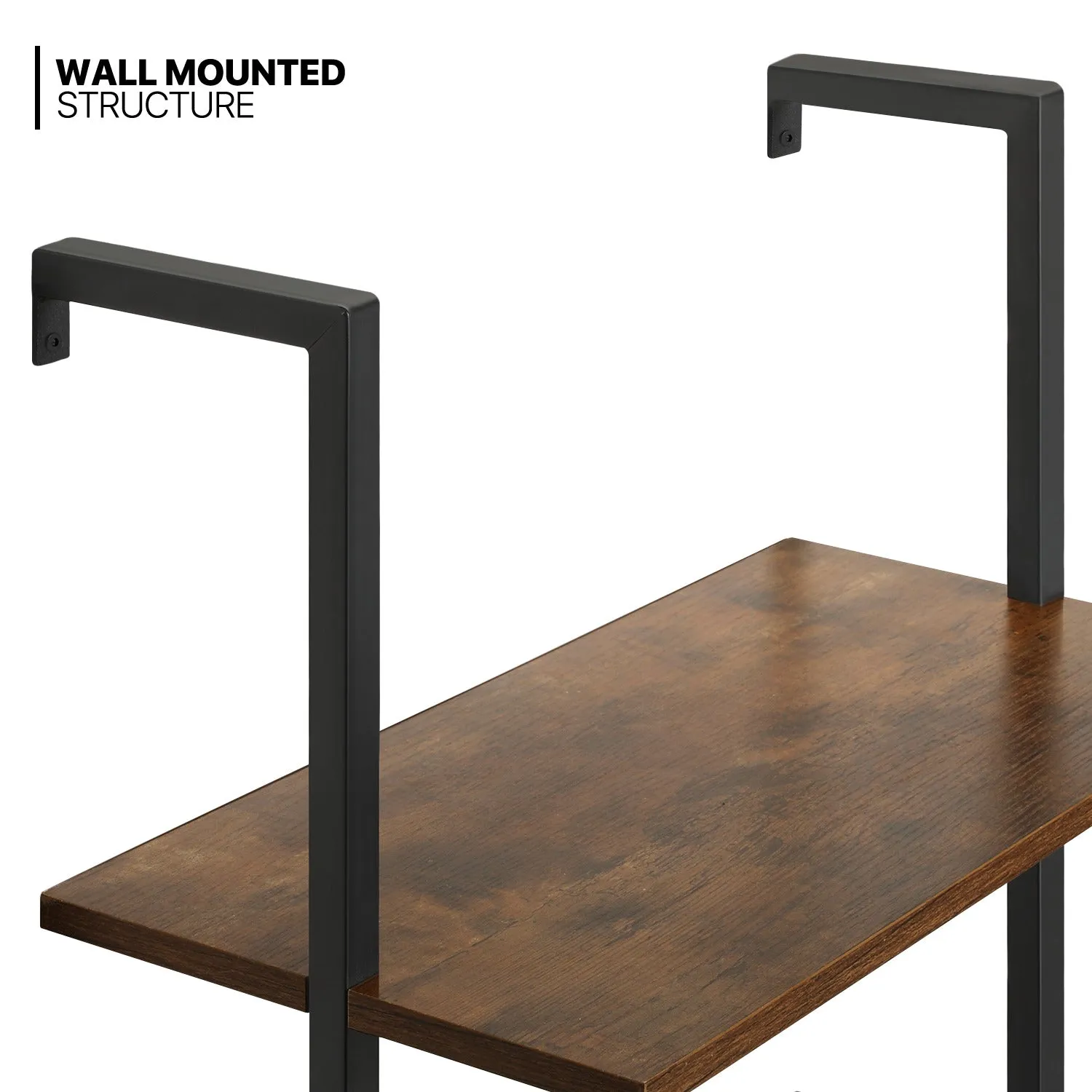 Wall Mounted Bookshelf 24"x12"x72.5" - 5 Tier