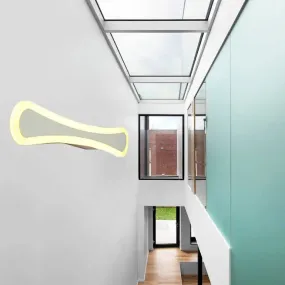 White Acrylic Linear Wall Sconce for Bedroom/Bathroom - Simple & Stylish