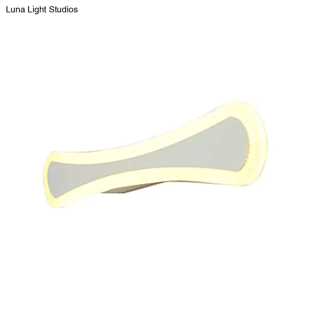 White Acrylic Linear Wall Sconce for Bedroom/Bathroom - Simple & Stylish