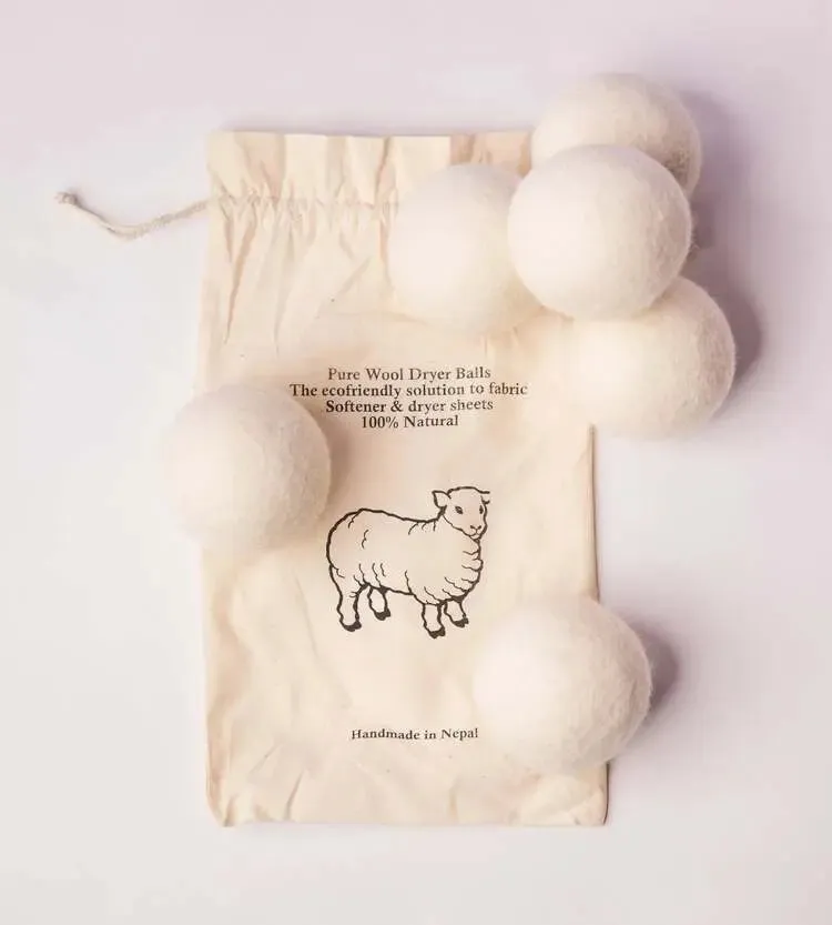 Wholesale 7 cm Felt Wool Dryer Balls 6 pcs - Eco Friendly Laundry Essential Premium Quality Dryer Balls