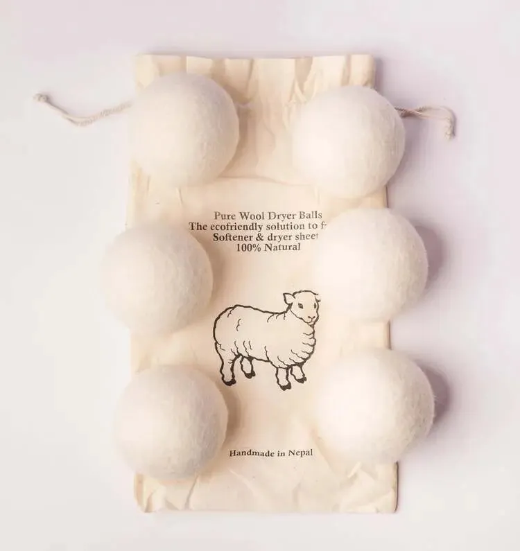 Wholesale 7 cm Felt Wool Dryer Balls 6 pcs - Eco Friendly Laundry Essential Premium Quality Dryer Balls