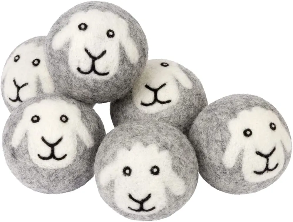 Wool Dryer Balls, 6 Pack XL, Natural Fabric Softener, Award-Winning, Replaces Dryer Sheets, Reusable