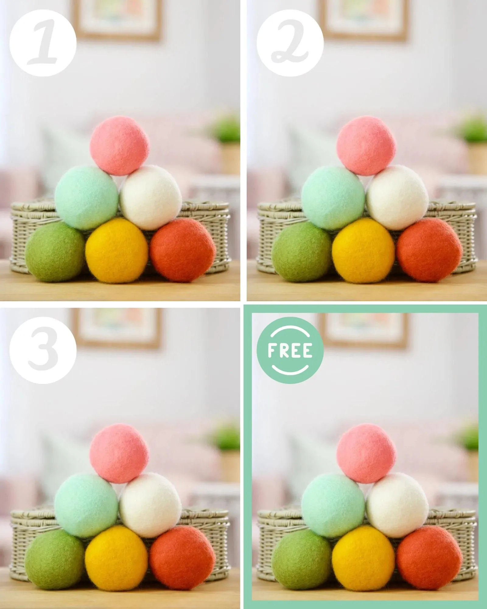 Wool Dryer Balls · 6 Pack