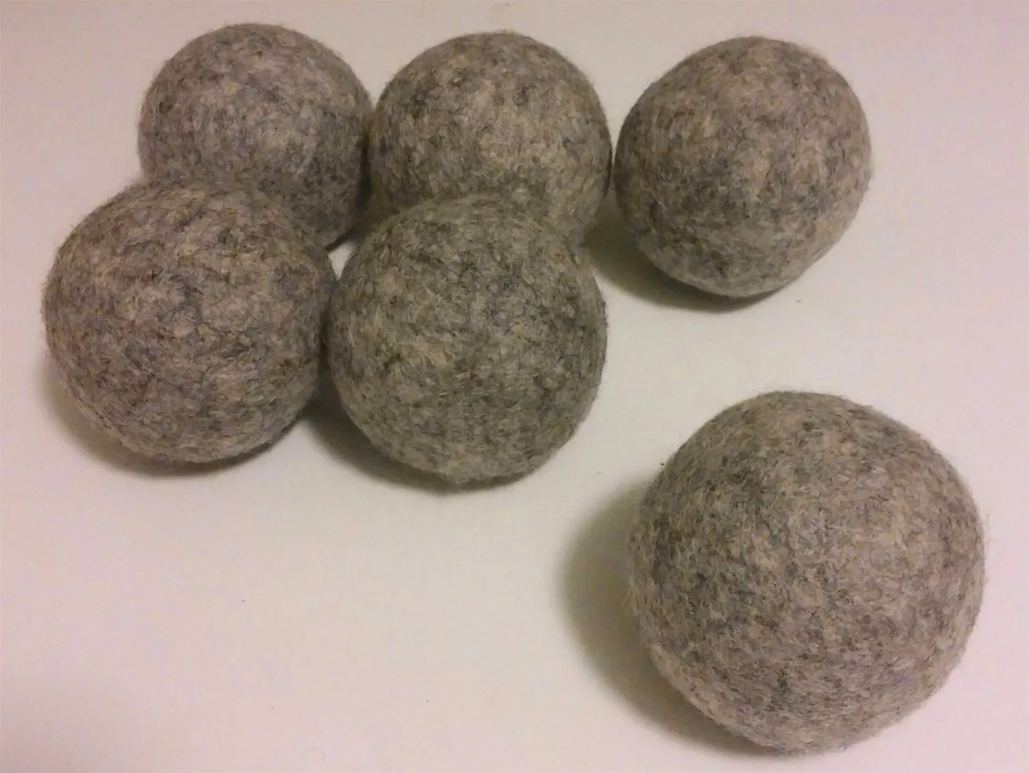 Wool Dryer Balls XL FULL Set of 6 White OR 6 Gray Wool Dryer Balls for Softening Laundry 100% Natural Laundry Softener