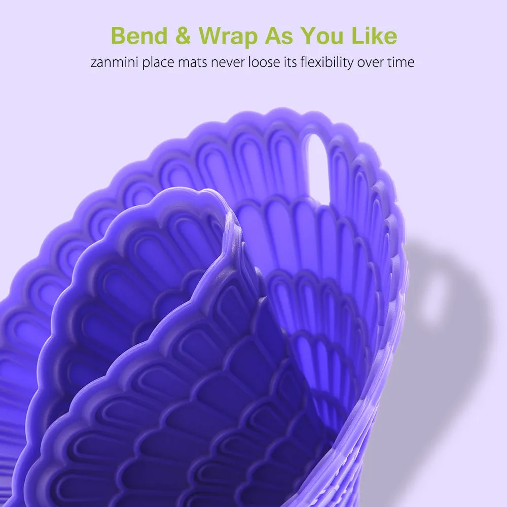 zanmini Silicone Hot Pad Food Safe Place Mat Set of 4