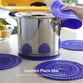 zanmini Silicone Hot Pad Food Safe Place Mat Set of 4